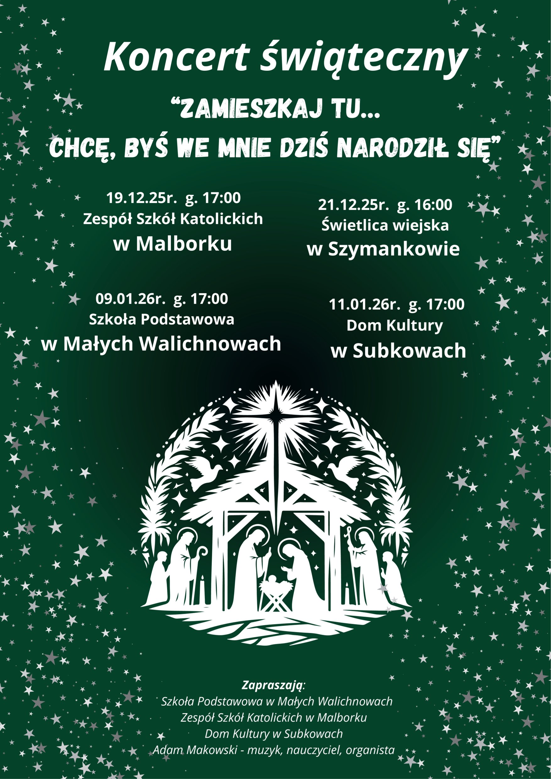 Koncert Świąteczny w&nbsp;Domu Kultury w&nbsp;Subkowach 