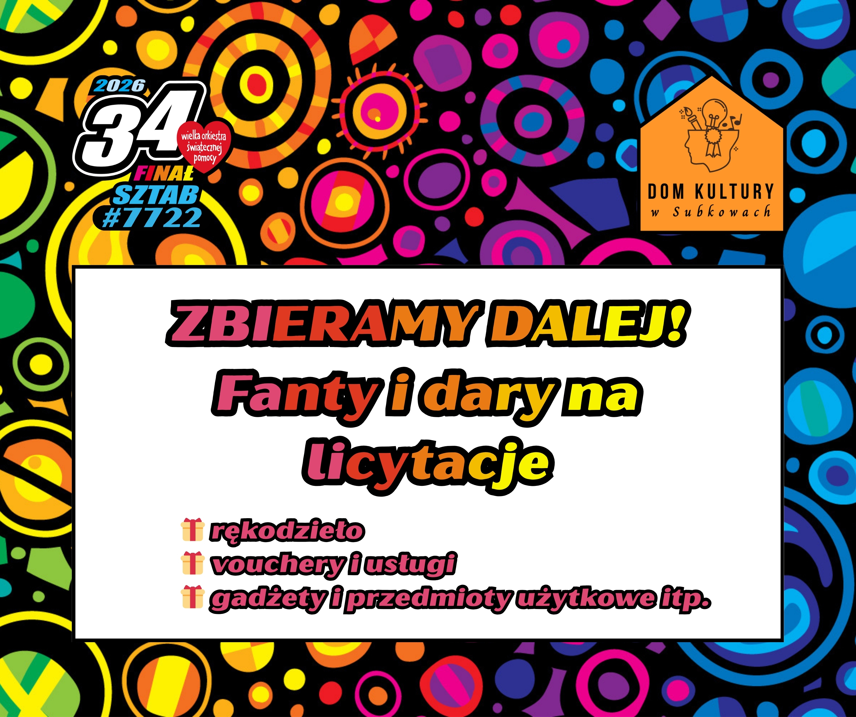 Przyjmujemy fanty i&nbsp;dary na&nbsp;licytacje WOŚP
