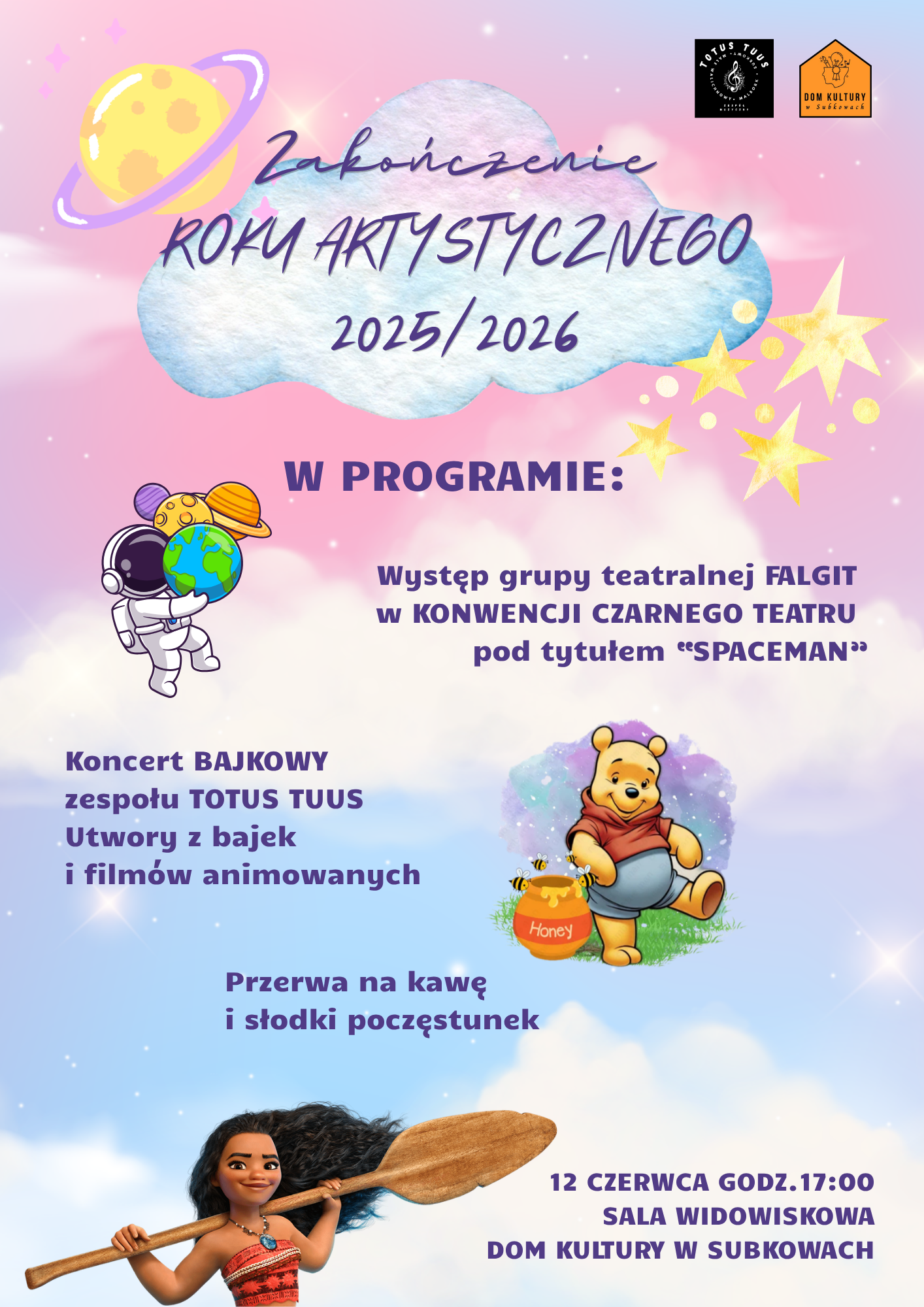 Plakat - zakończenie Roku Artystycznego 2025/2026