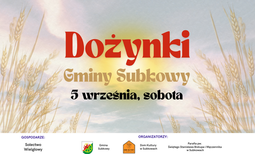 Dożynki Gminy Subkowy 2026 