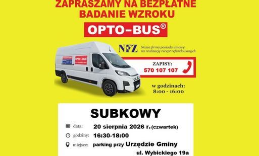 OPTO-BUS Subkowy bezpłatne badanie wzroku