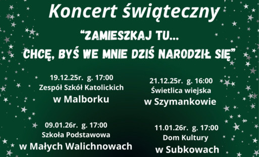 Koncert Świąteczny w Domu Kultury w Subkowach 